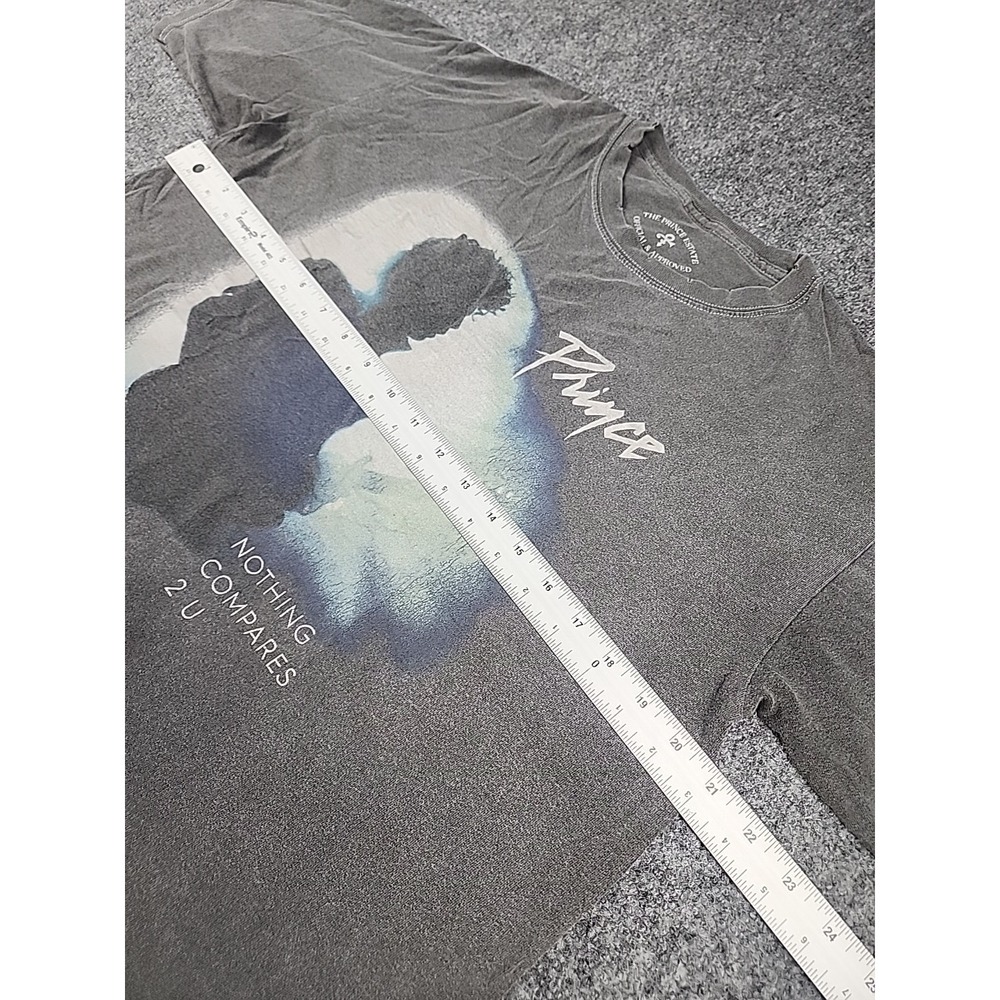 Prince‎ Nothing Compares 2 U Shirt M L Tattered Trashed Distressed Gray Concert - Picture 5 of 8